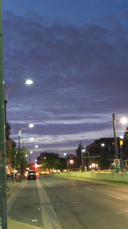 nighttime sky in Toronto