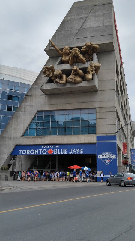 lines to get into Rogers Centre were staggering