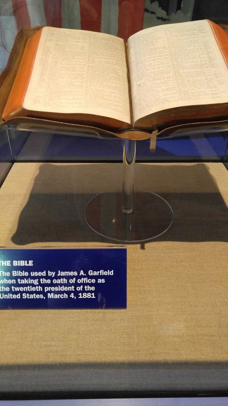 The Bible on which Garfield took his presidential oath of office