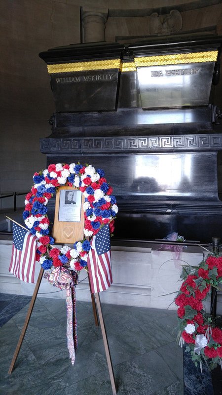 Tombs of William and Ida McKinley inside the Memorial