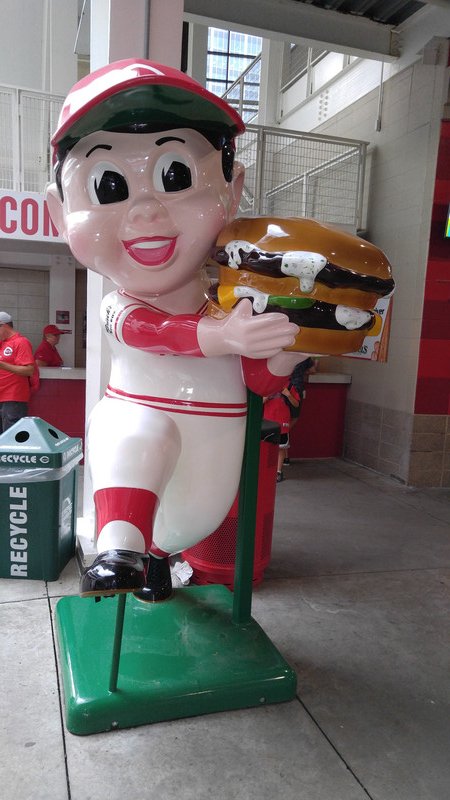 Frisch's Big Boy, where I had food inside the Great American Ballpark