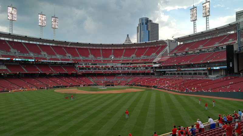 Great American Ballpark is very red