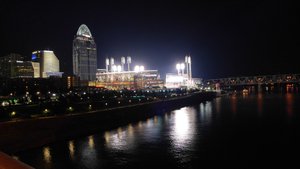 Great American Ballpark at night