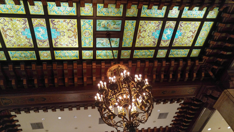 ceiling of the Peabody lobby