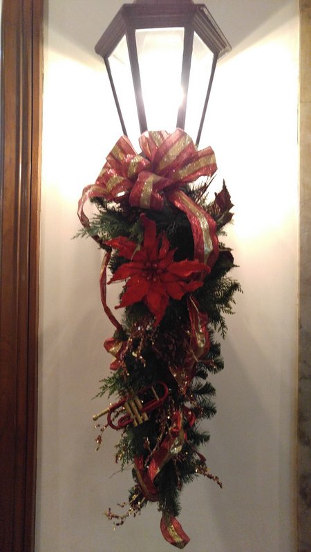 Christmas decorations at the Peabody