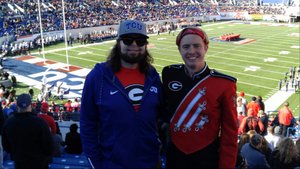 Me with Christopher, a Redcoat senior playing in his last UGA football game