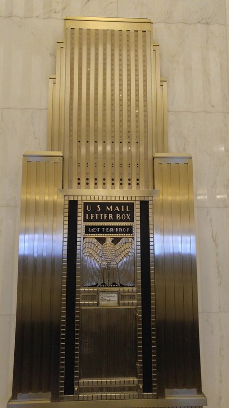 Art Deco mail and elevator indicator, Bank of America in Chicago