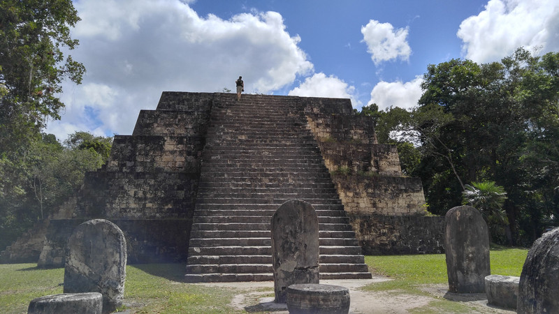 The first Maya pyramid I climbed at Tikal