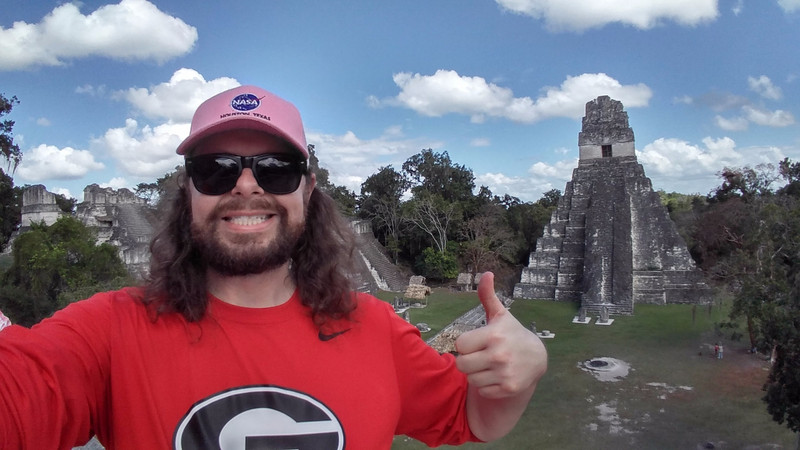 Obligatory selfie with the Tikal poster-temple
