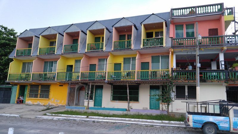 Colorful building in Flores