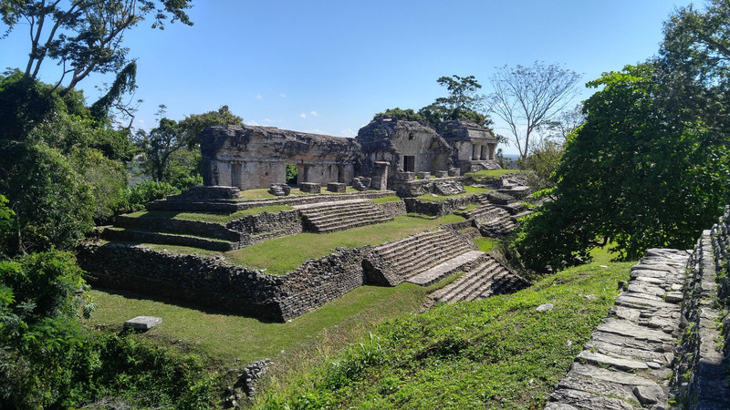 The furthest-left building in Palenque (from the entrance)