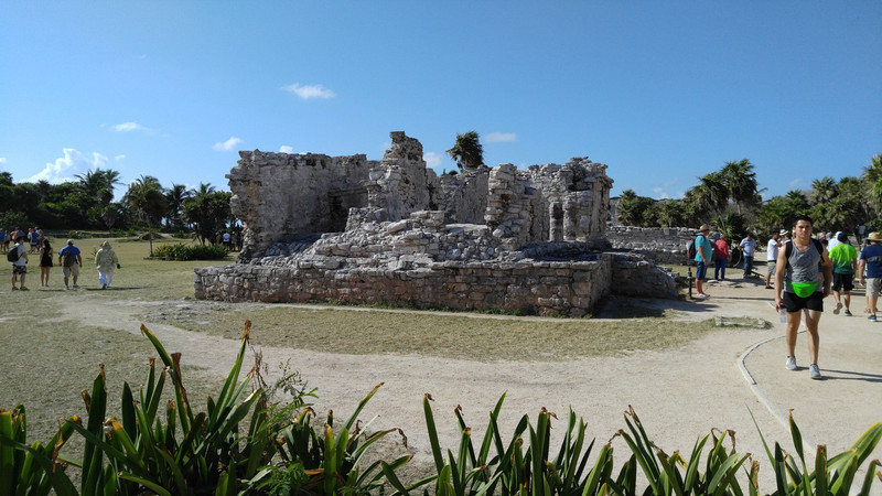 The first building greeting you at Tulum