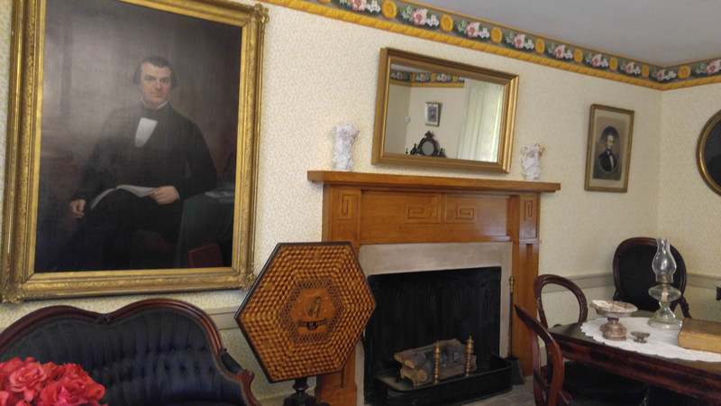 The parlor at Andrew Johnson's home