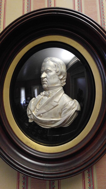 This was a cool enamel display of Andrew Johnson in the home
