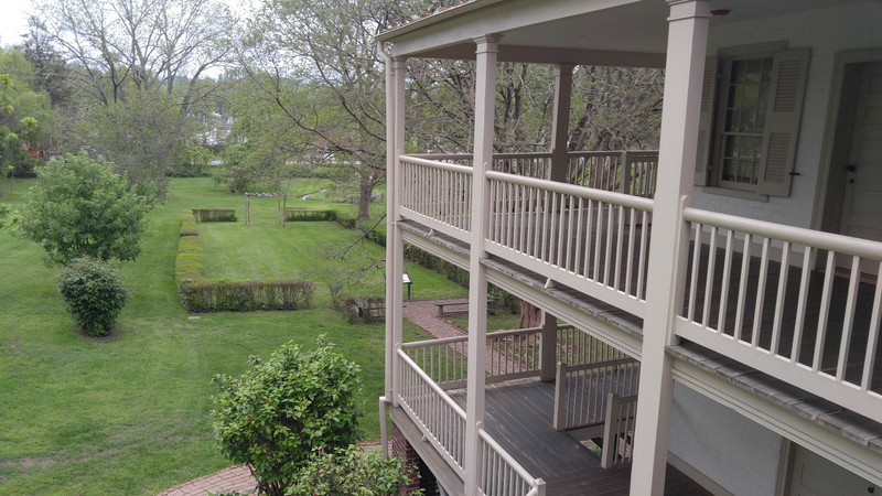 View down the balcony of the Andrew Johnson home