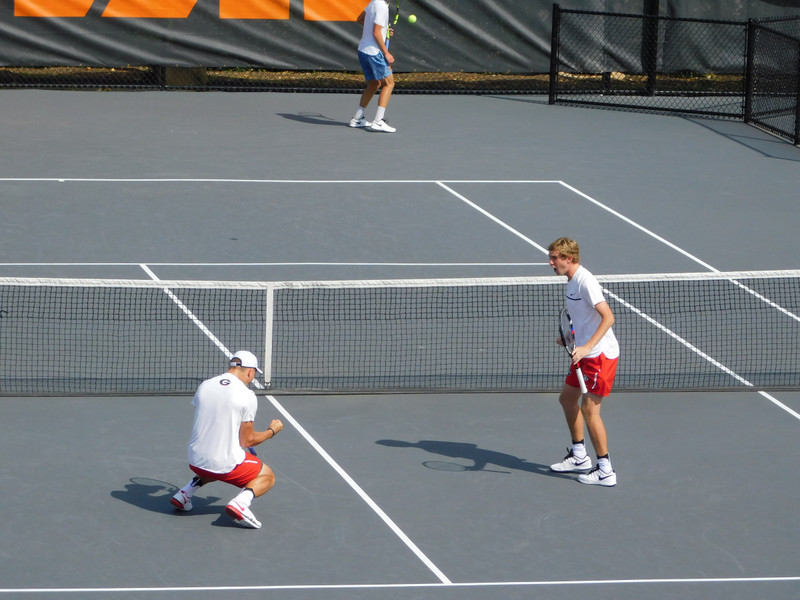 They just clinched the doubles point vs Florida