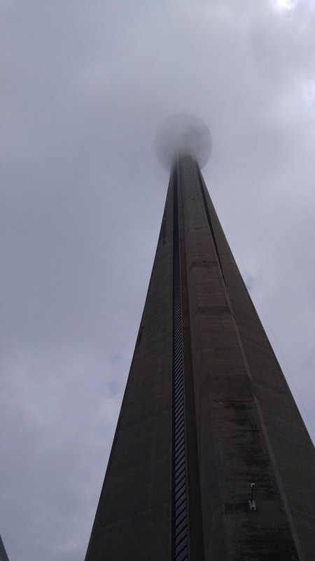 CN Tower lost in the fog today