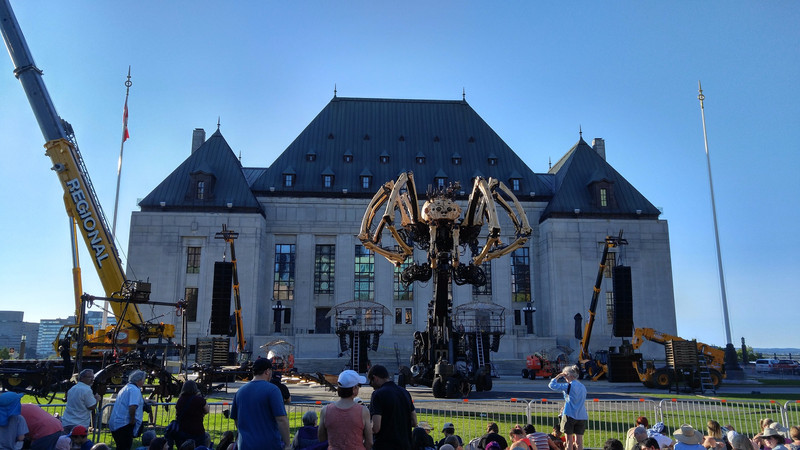 Some Dragon/Machine in front of the Supreme Court in Ottawa