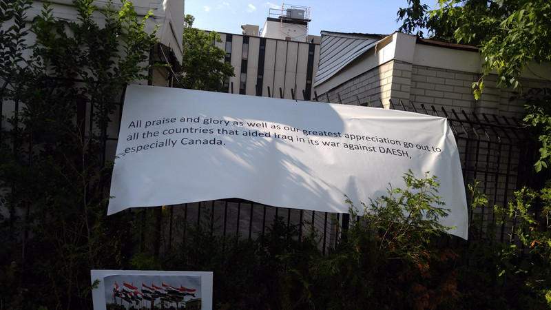 Iraqi embassy across the street from the Museum of Nature - good sentiments