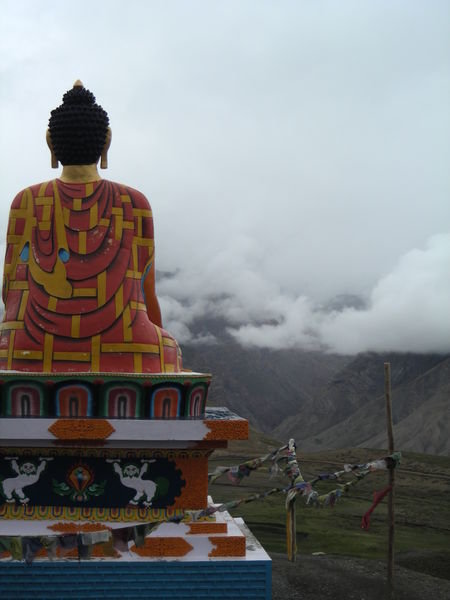 Buddha overlooking the heights of Spiti
