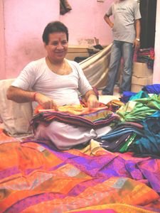 Crazy silk seller in Varanasi
