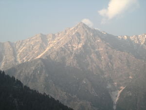 The mountains behind Dharamsala