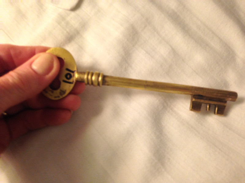 Our big brass room key