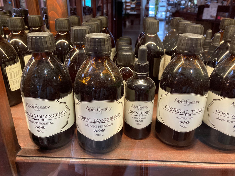Funny names of natural products in the Apothecary