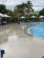 Rain storm at the pool