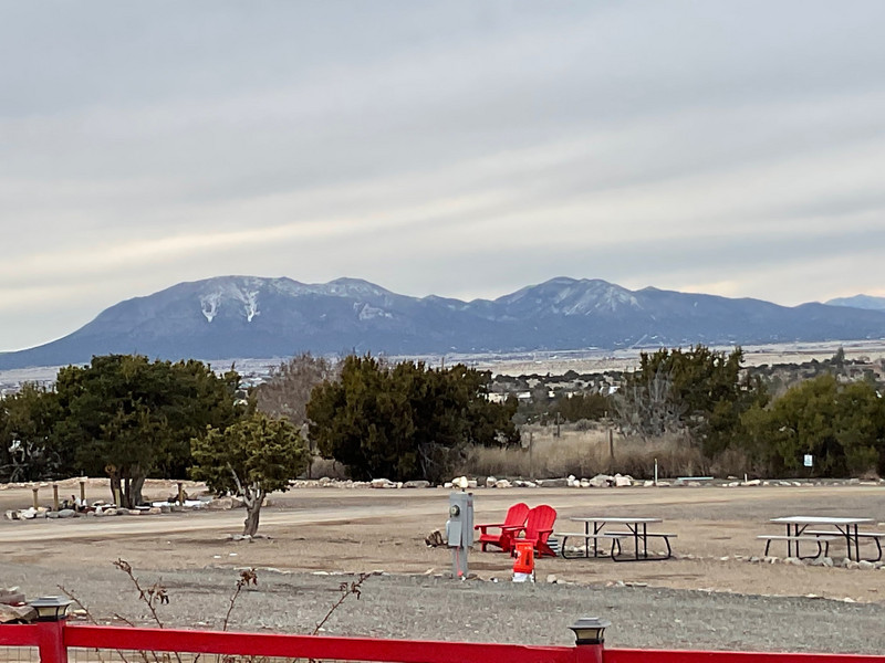 Closer Sandria Mountains from my campground d
