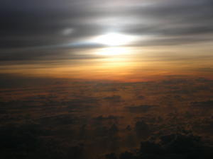 Sunrise... somewhere over the Pacific