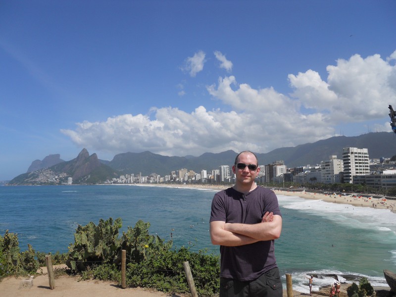 View of Ipanema beach on our first day in Rio
