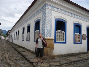 Nick on the cobbled streets of Paraty