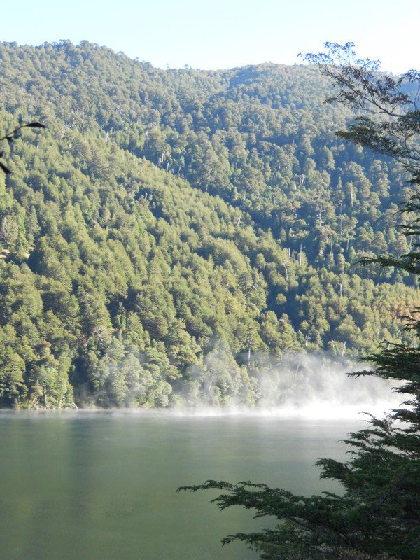 Early morning mist on Lago Tinquilco