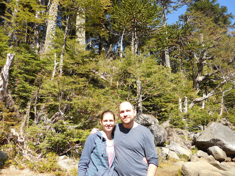 Us with lava-resistant trees in the background.