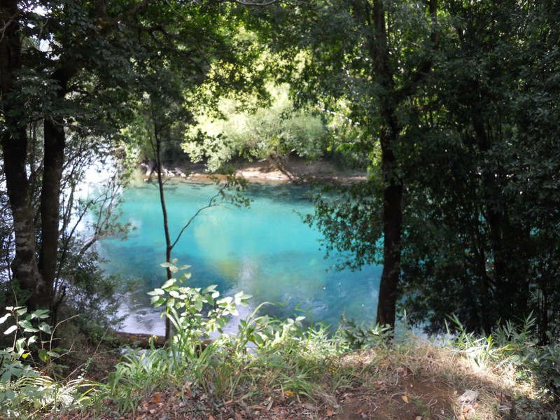 This is the amazing blue of the river.