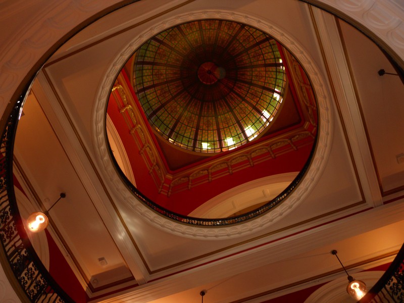 Inside the Queen Victoria Building.