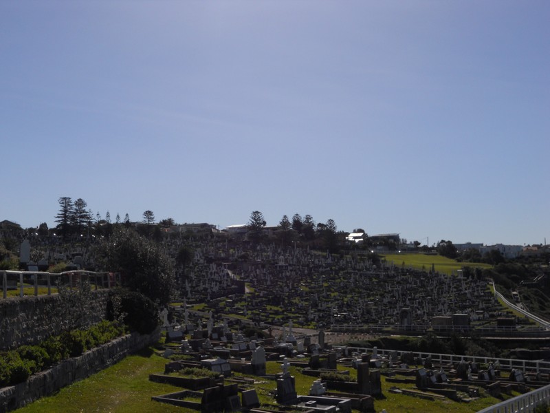 The cemetery looking out to sea