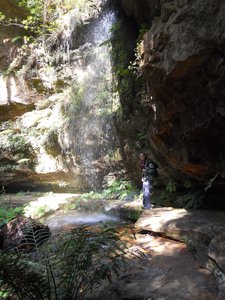 Through the canyon, ducking under waterfalls