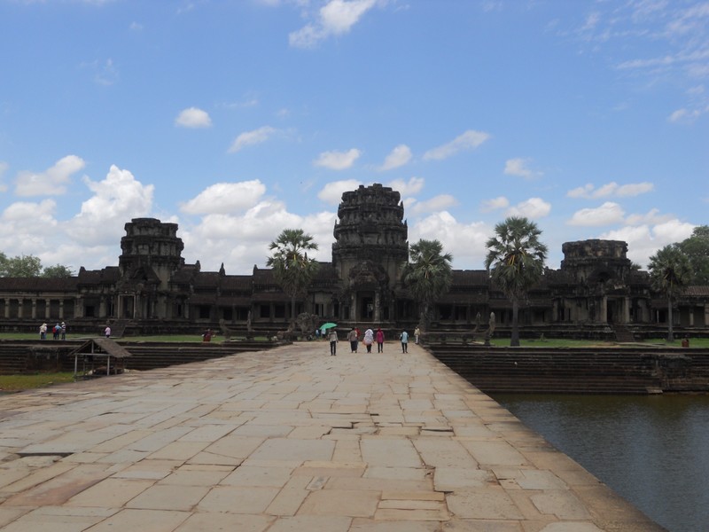 The imposing front entrance of Angkor Wat