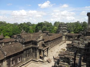 View from up top in Angkor Wat