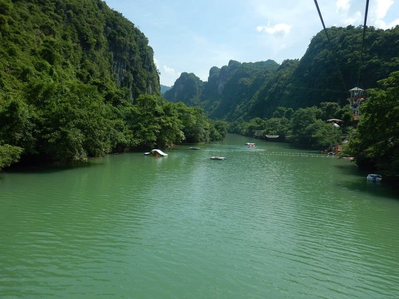 View from the zipline to Dark Cave