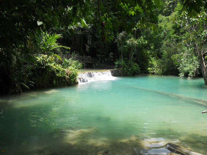 One of the lovely pools at Kuang Si falls