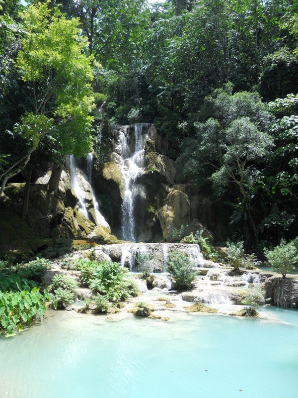 The first waterfall at Kuang Si
