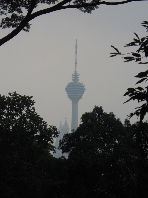 View of KL Tower through the city haze