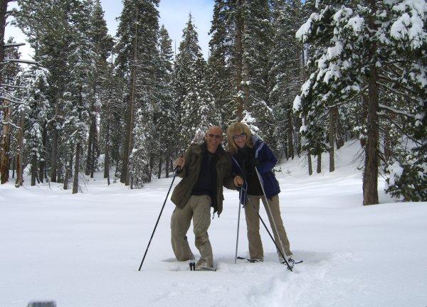 Snowshoeing in the wilderness - watch out for bears