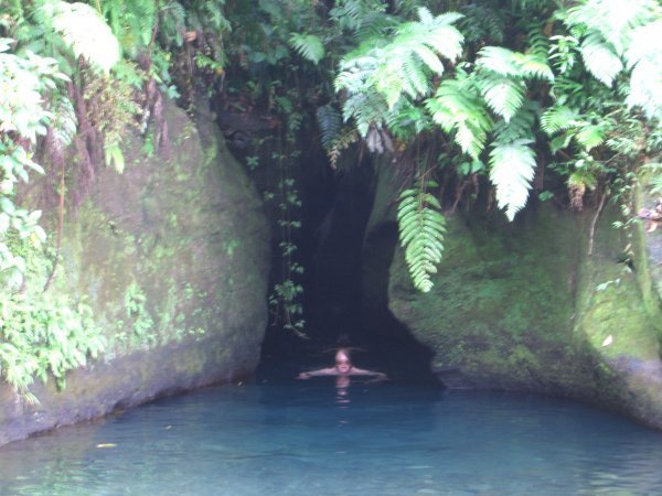 Swimming out of Titou Gorge (he's an unknown large Swede)