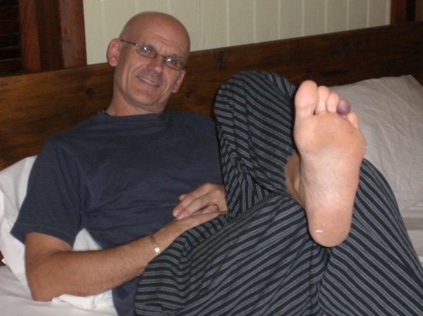 Guess which toe Andy dropped a hammer on?