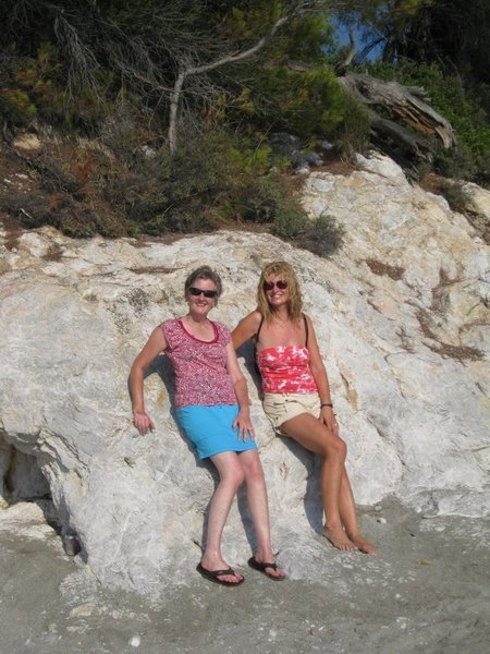 Anne and Kate at Kastani beach