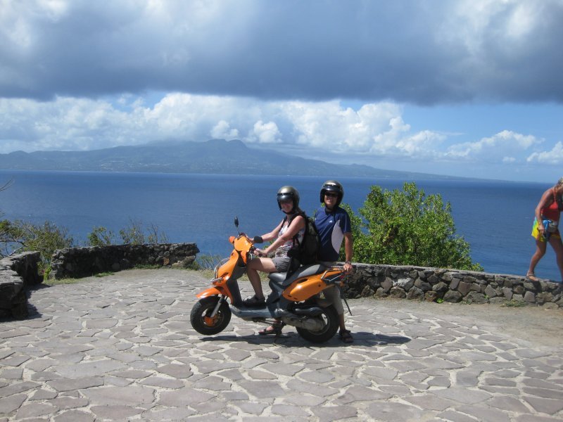 With our tangerine scooter we covered the length and breadth of the island -  about 5 kilometres